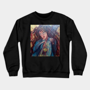 Killing me softly/ A Red-haired Musician In A Blue Dress Crewneck Sweatshirt